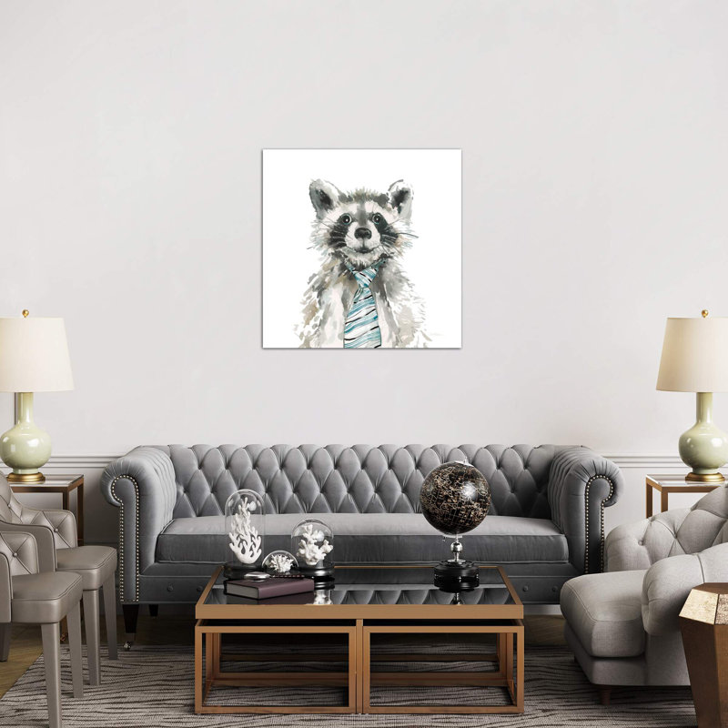 Raccoon 1 Piece Wrapped Canvas Painting, 93.98 cm H x 93.98 cm W x 3.175 cm D