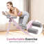 Appareil pour abdos, équipement pour l'entraînement des abdos, appareil d'entraînement pour les abdominaux ajustables pour l'entraînement au ventre à la gym à domicile, pliable, protection pour les genoux, équipement d'exercice pour les abdominaux - rose