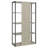 Loomis Whitewashed Grey 4-Shelf Bookshelf