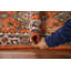 Tapis de couloir oriental orange 3x8
