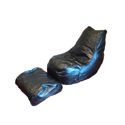 Petit ensemble de fauteuils à billes en similicuir