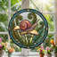 Panneau de vitrail Snail Mushroom ， 7,8H-1494508129