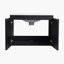 Meuble-lavabo mural 24 po avec lavabo en céramique et porte d'armoire à fermeture en douceur, motif zébré coloré