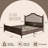 Bilal Queen Size Upholstered Bed Solid Wood Platform-1008325164