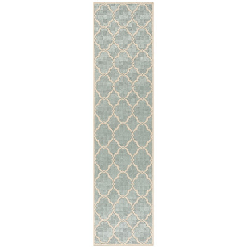 Tapis d'intérieur / extérieur à motif géométrique Adler, Tapis de couloir 2 pi 2 po x 6 pi