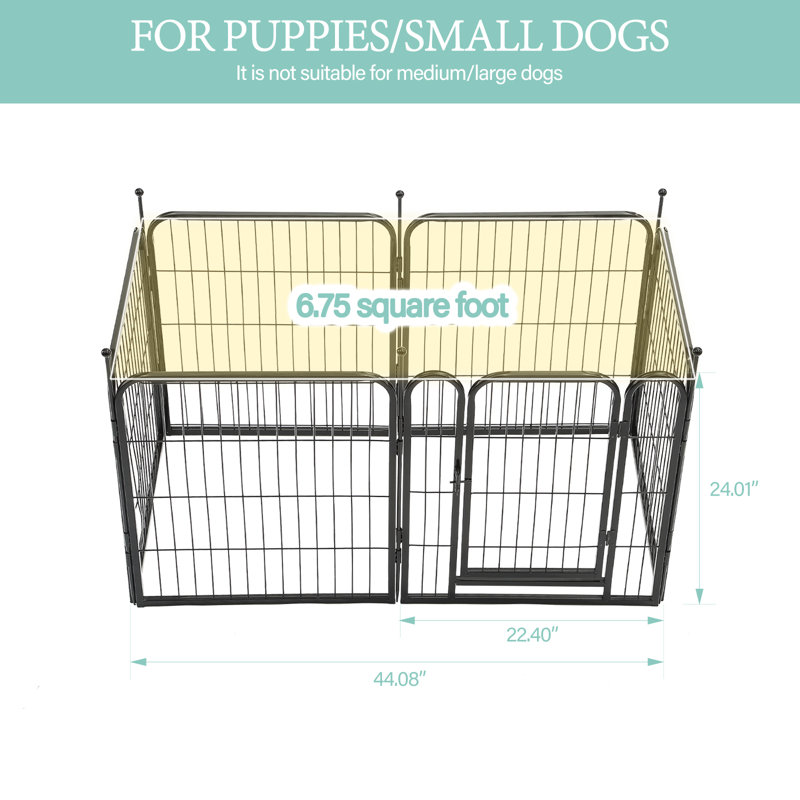 Heavy Duty 6 Panel Folding Metal Pet Playpen Dog Exercise Fence