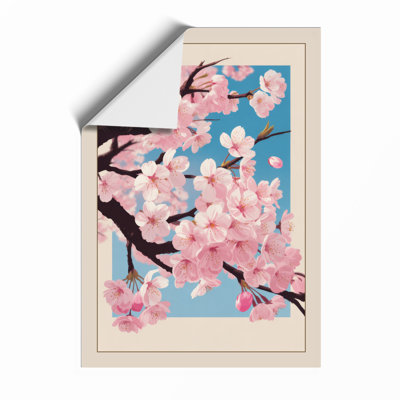 Cherry Blossom Branch Botanical - Framed Print