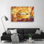 Abstract Golden Lips - Wrapped Canvas Print-1201690976