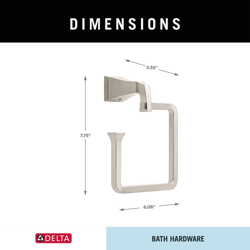 Dryden Towel Ring, Brilliance Stainless