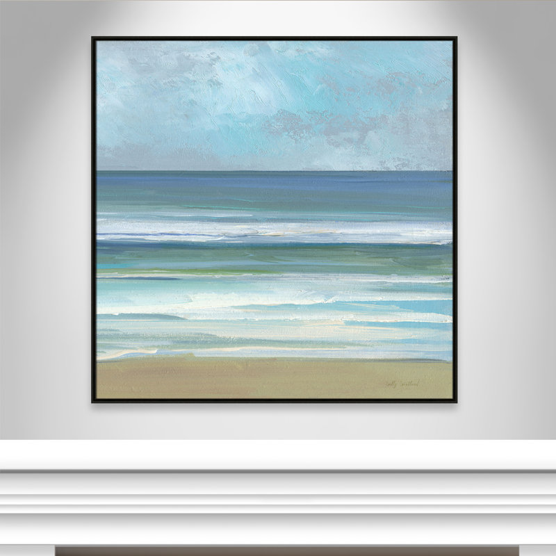 «Gentle Waves II» par Sally Swatland, H 46,5 po x l 46,5 po, Flottant espresso