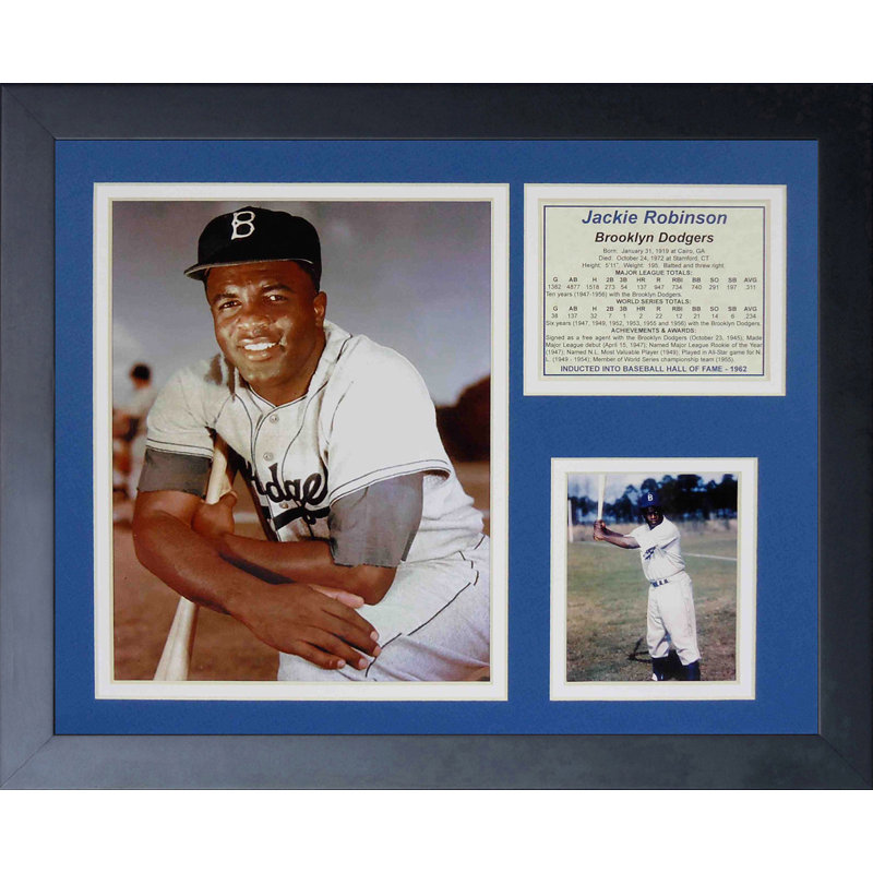 Souvenirs encadrée couleur jackie robinson