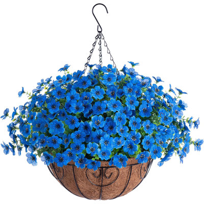 Panier de fleurs artificielles artificielles pour l'été