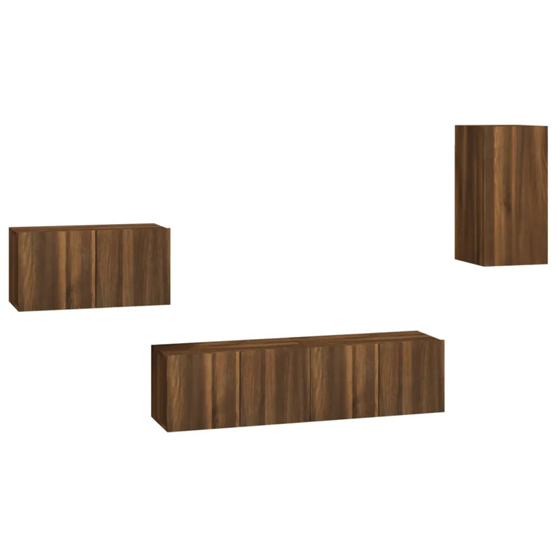 Siegfried Unfinished Entertainment Centre for TVs up to 50", 120cm, Smoked Oak