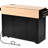 55.7" Kitchen Island With 2 Drop Leaf, Rolling, Power Socket, Folding Dining Table, 3 Drawers, Storage Area Cabinet, Black Mobile Cart, Plug, Storage, Look-1777911571