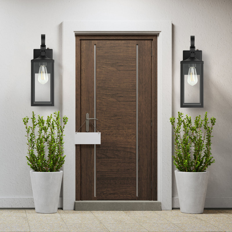 Balkova Outdoor Wall Light with Dusk to Dawn, 20.37"H x 5.92"W x 7.65"D