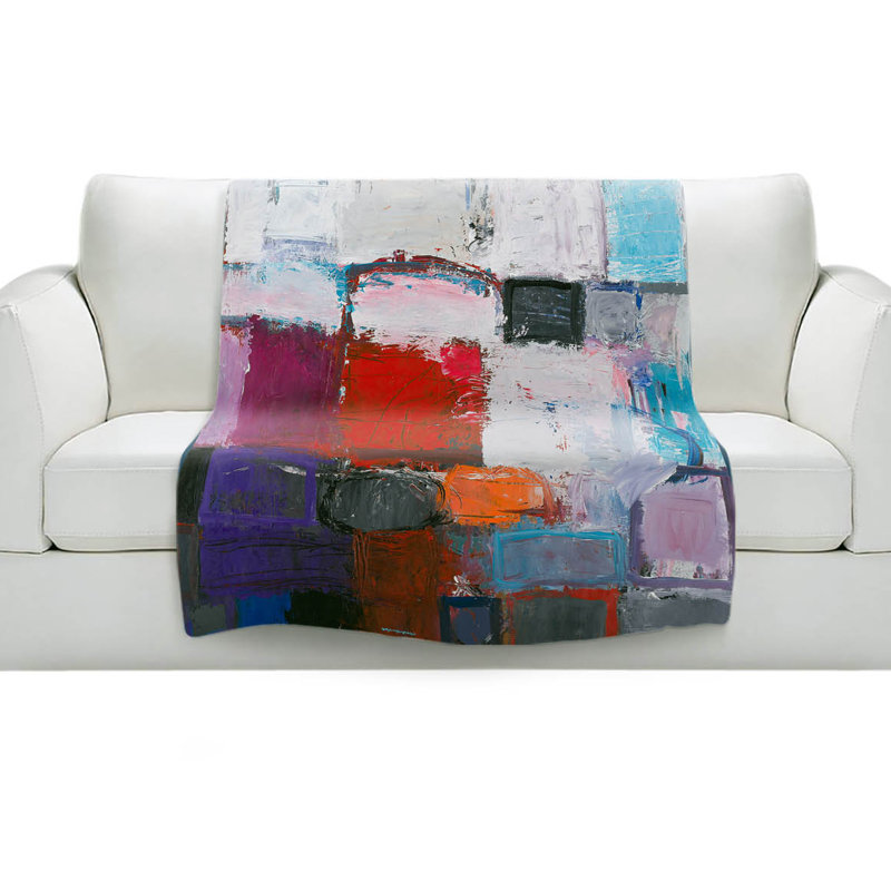 Hand Woven Throw Blanket, 51" W x 60" L