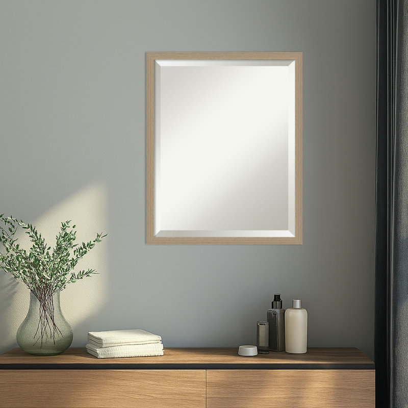 Miroir mural Alberto, 17 in. W x 21 in. H, Brun émeri