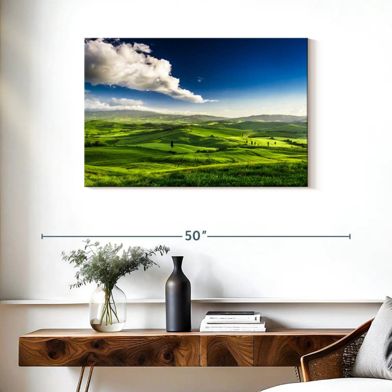 Alvord, champ de Toscane nuageux, H 24 po x l 36 po