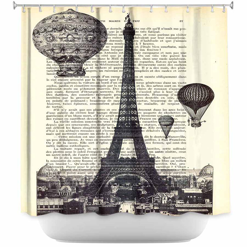 Rideau de douche simple tour eiffel