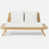 Coussin blanc / structure en teck