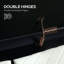 Banc de chambre rembourré, banc de repose-pieds capitonné Channel, noir
