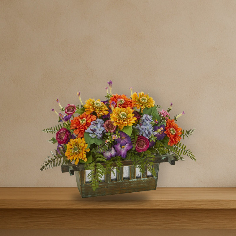 Faux Floral in Planter