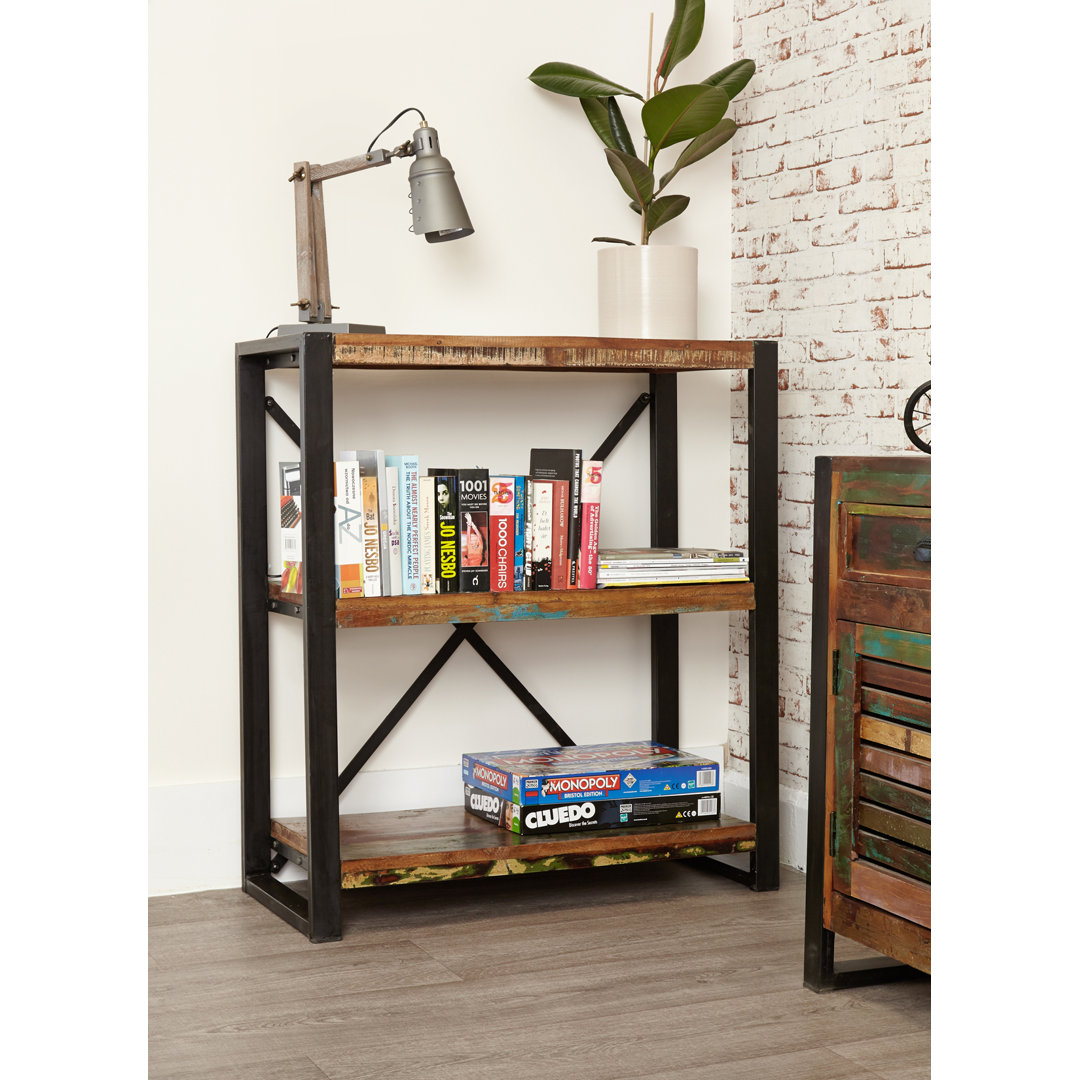 DeHond 100cm H x 90cm W Steel Etagere Bookcase