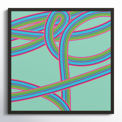 Polo "Turquoise Twist" Print by Jacques Pilon