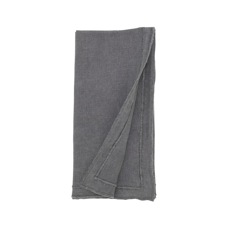 Ensemble de 4 serviettes de table Aneta, Gris