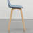 Counter/bar Height Stools (2) - Sleek Design, Denim Blue Upholstery, And 2 Counter Curved Back, Seat, Legs, Footrest For Comfort