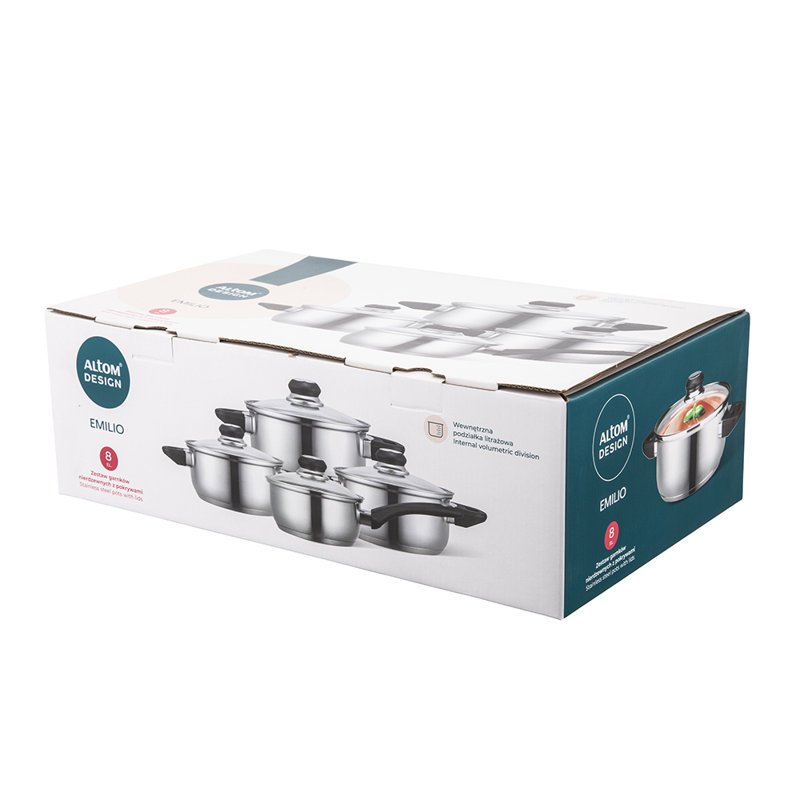 8 - Piece Stainless Steel Cookware Set