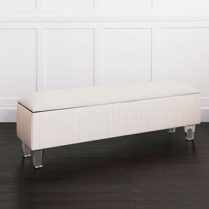 Dominique Upholstered Storage Bench, 16" H x 68" W x 22" D