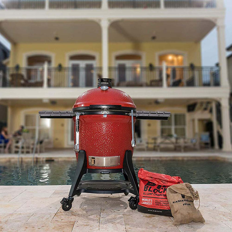 Kamado Joe 53.5" BBQ Kamado Charcoal Grill with Side Shelves