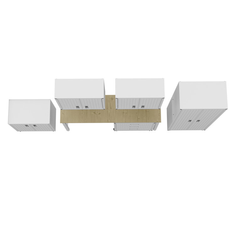 Sibley Textured Garage Complete Storage System (Set of 6) The Twillery Co. Color: White