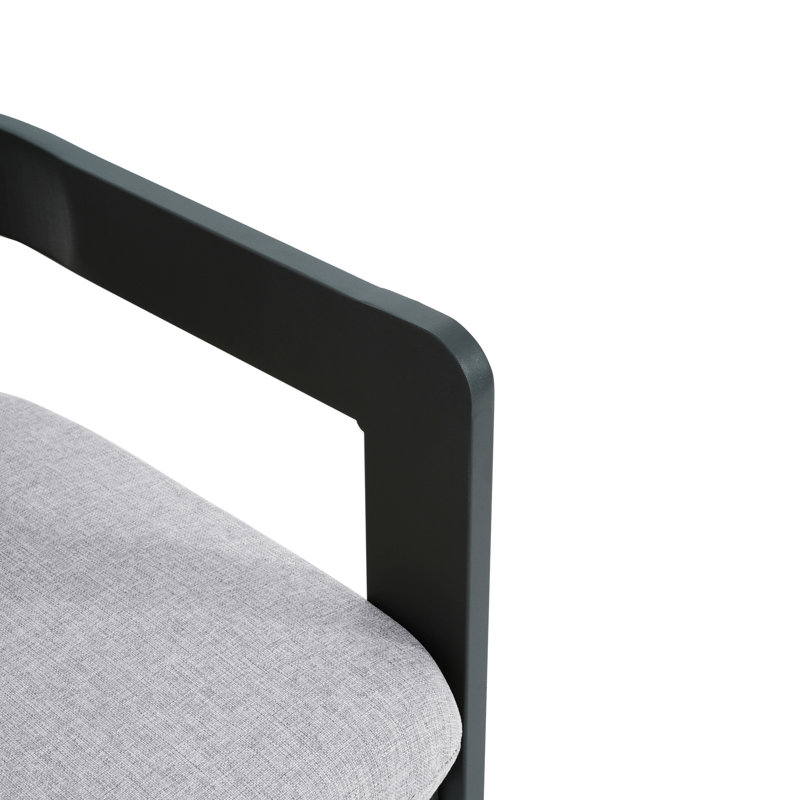 Chaise de salle à manger Outddor et aluminium d'intérieur, structure avec coussin, ensemble de 2