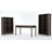 Hollander 60"W Solid Wood Large Desk, Contemporary Style with Keyboard Tray and 2 Drawers-1688886891