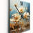 Blossoming White Daisy Sky - Flowers Wall Clock Oversized-99638966