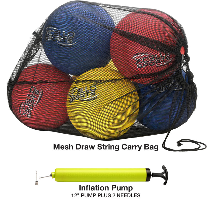 Ensemble de 6 balles de jeu avec pompe et sac de transport Xcello Sports
