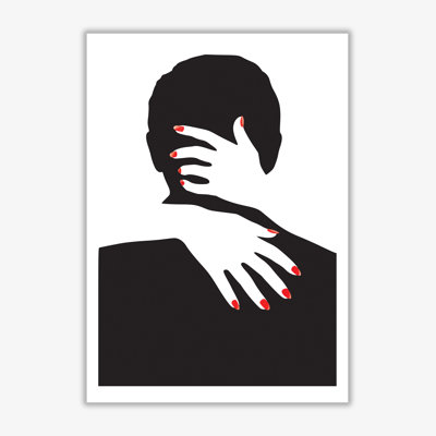 Abstract Man And Hands - Print