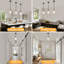 Luminaire suspendu 1 lumière moderne en verre martelé, luminaire suspendu réglable pour îlot de cuisine, salle à manger et entrée-126268359