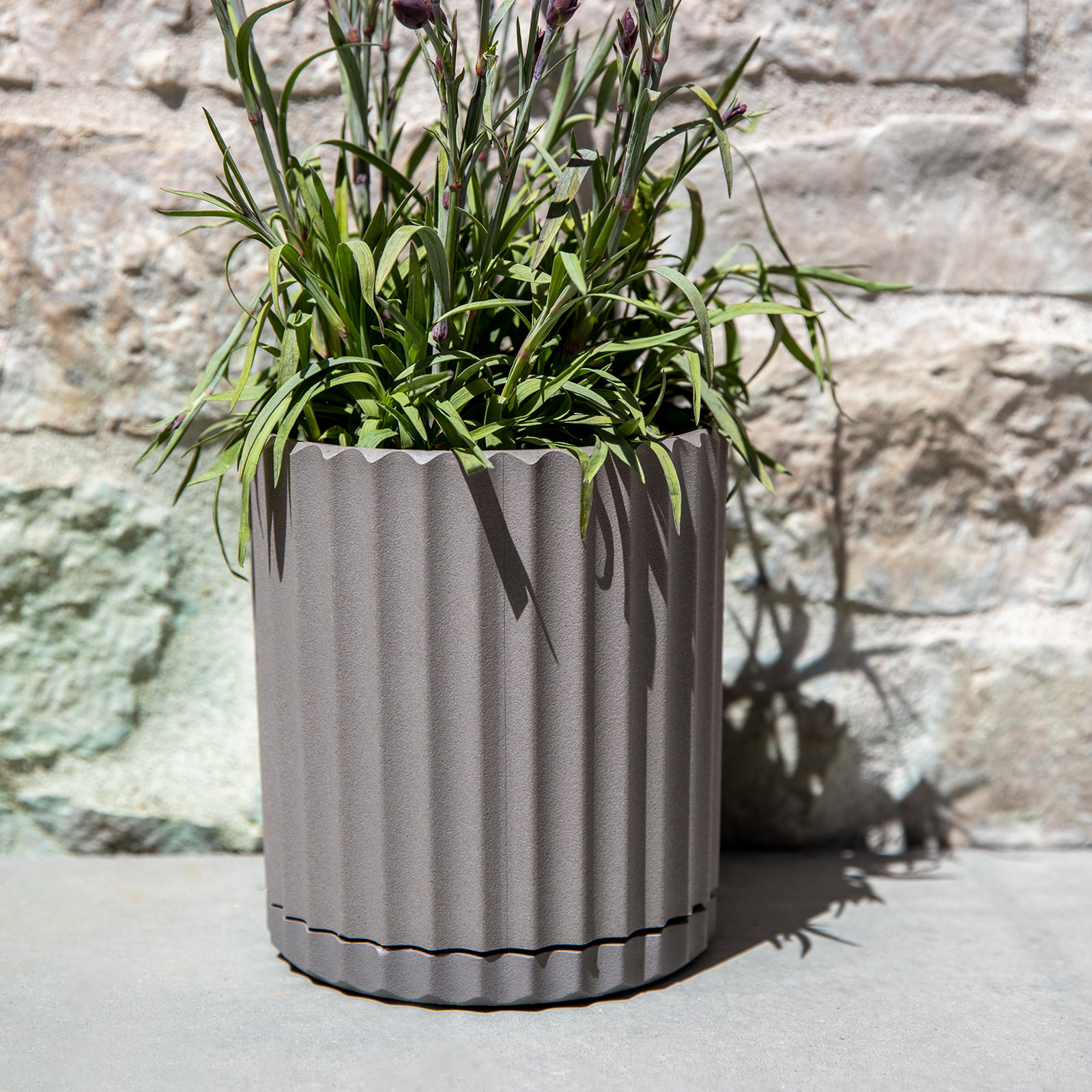 Demi Series 6" Pot Planter, Gray, 2