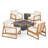 Acacia 4 - Person Patio Conversation Set with Cushions-442380378