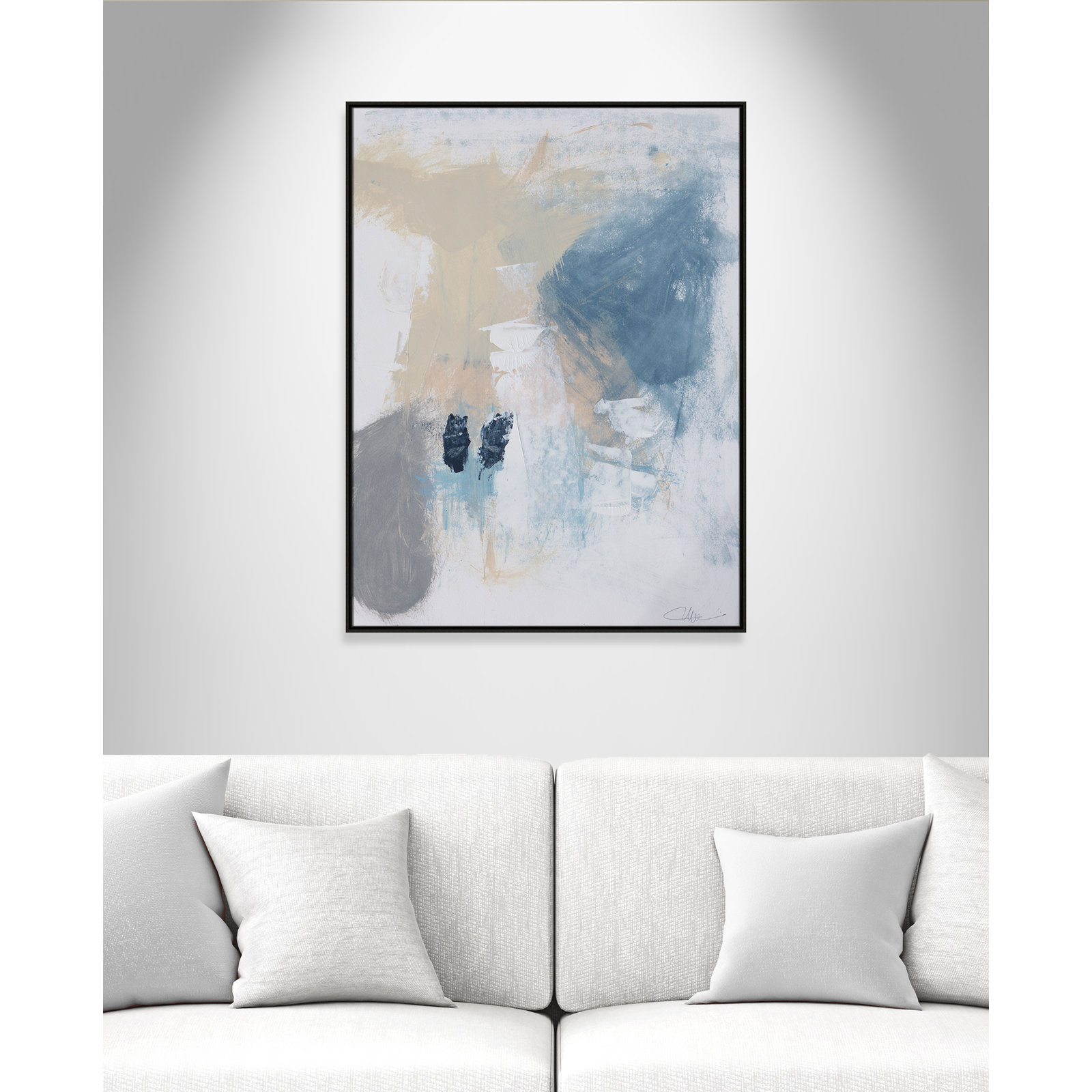 Coastal Carnival Collection "Coastal Carnival II" Print, Espresso Floater Framed Canvas, No Mat, 49.5" H x 37.5" W x 2" D