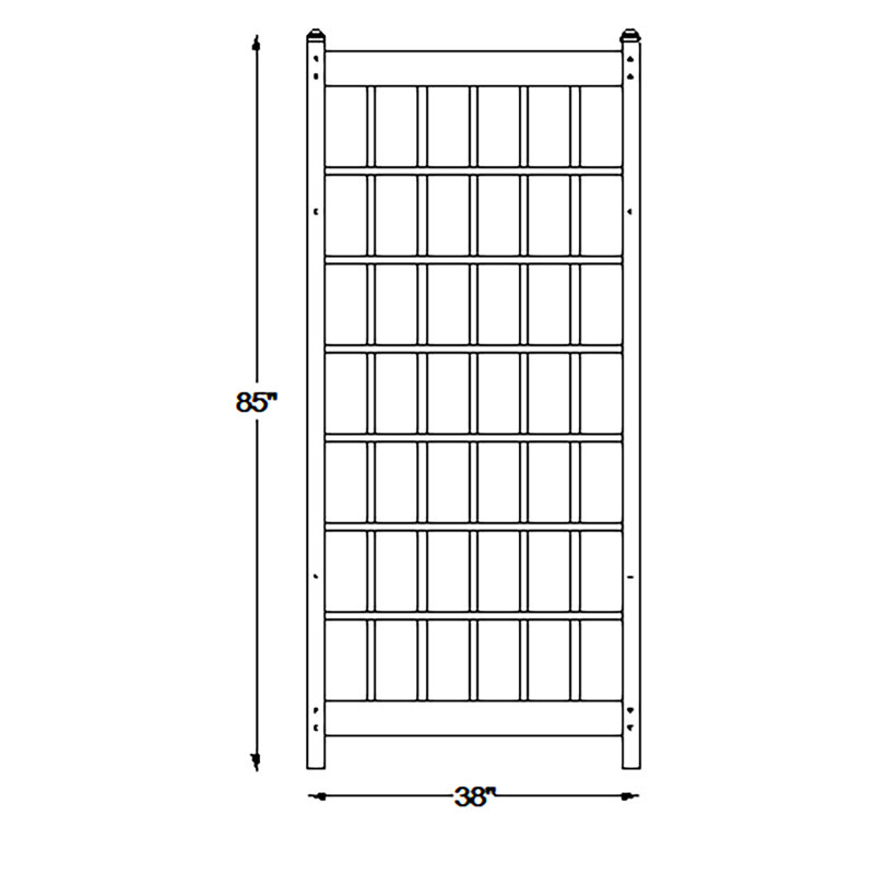 Kenesha 85'' H x 38'' W Vinyl Lattice Panel Trellis, White