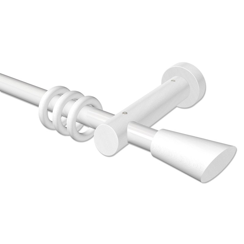 Cave Spring Curtain Pole Set, 5cm H x 420cm W x 15cm D