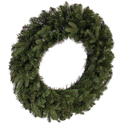  30" Vermont Spruce Artificial UnLit Wreath with 216 Realistic Blend of PE/PVC Tips