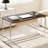 48.42 In. Modern Walnut 2-in-1 Transforming Coffee Table To Dining Table With Heavy-duty Stainless Steel Frame