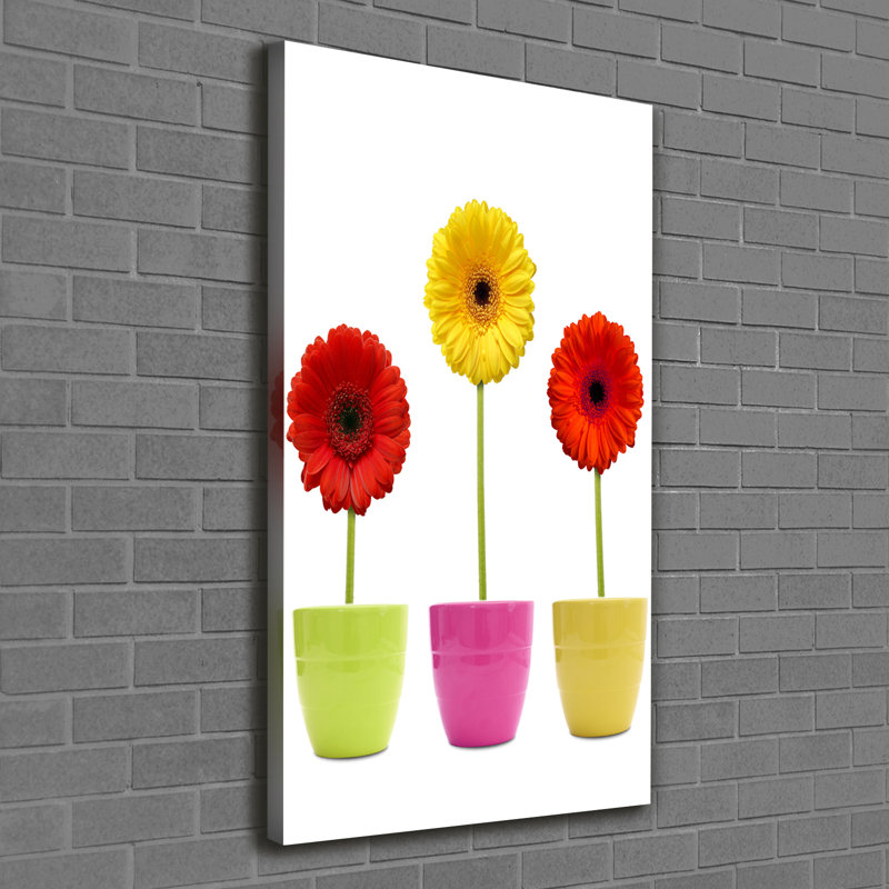Colourful Gerberas - Wrapped Canvas Print