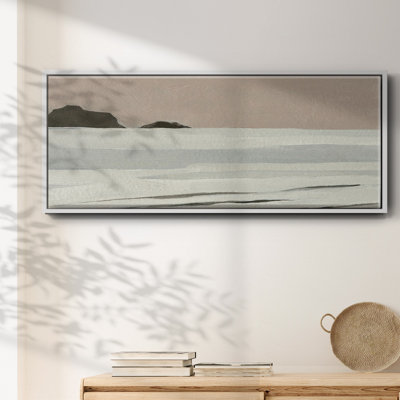 Muted Tonal Horizon I- Framed Canvas
