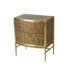 Crinkle Bedside Chest-Brass/Bronze